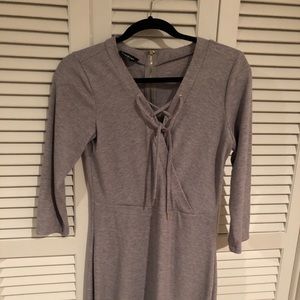 Bebe casual gray mini dress